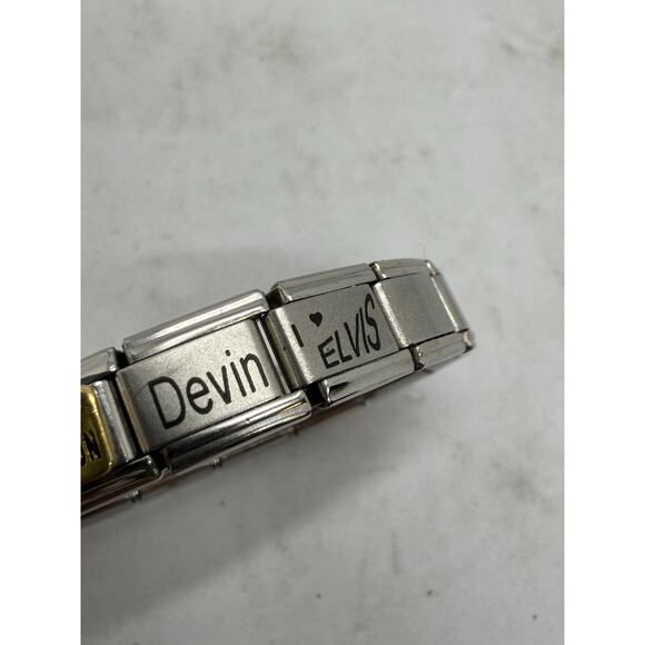 D’linQ Italian Charm Bracelet Elvis Devin I Love My Grandson Alexandra Italy - Picture 4 of 7